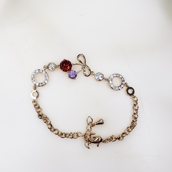 Fashion jewelry 18k gold plated cherry bracelet - Picture 1 of 4